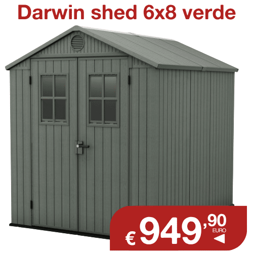 Darwin shed 6x8 green